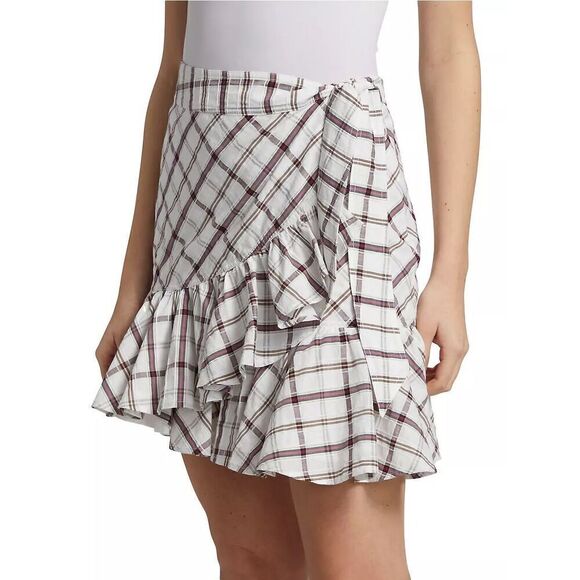 Veronica Beard Memphis Ruffle Plaid Mini Skirt - Picture 5 of 14